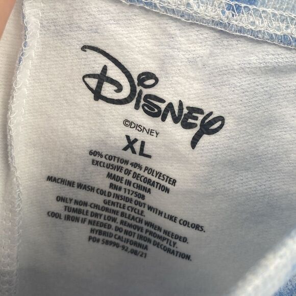 Disney Girls Blue Tie Dye Stitch Character Jogger Sweat Pants Elastic Waist XL - Picture 4 of 6